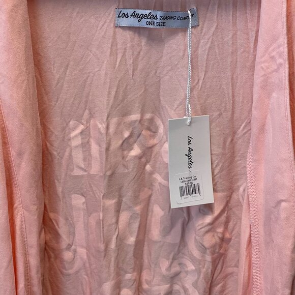 Los Angeles Trading Company Pink Lounge Robe All Bubbles & No Troubles Print - Picture 7 of 9